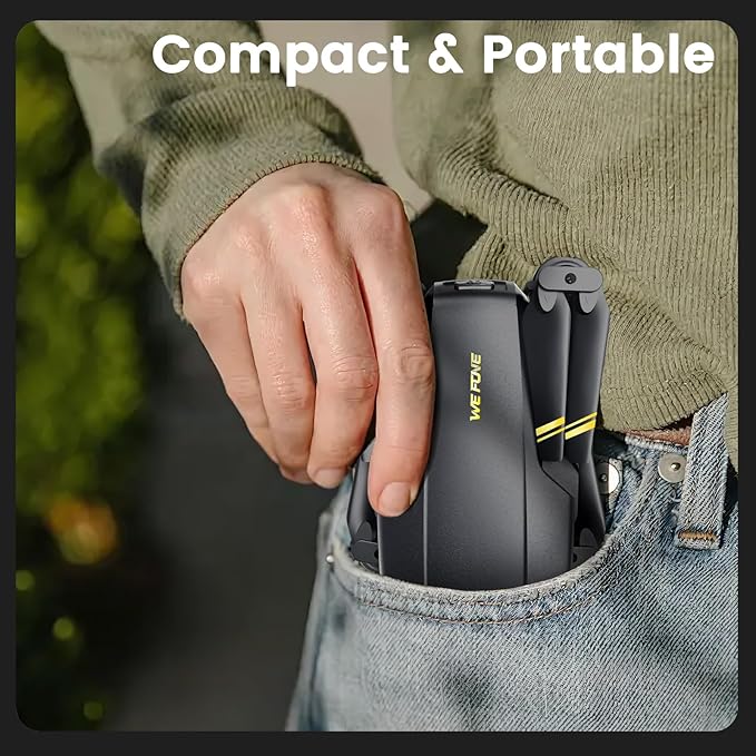 Drone with Camera for Kids Adults, WF11 1080P HD Mini Drones with FPV Transmission Foldable RC Quadcopters for Beginners, One-Key Start, Headless Mode, 360° Flip, 22 Mins Flight Time