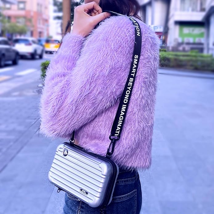 [APAL] Electronic Gadget Organizer, Anti-shock EVA Protection Carry Bag/Pouch for Power Bank, Cable, Hard DriveB. Personal Cosmetics, Toiletry Travel, Trendy Cross-body Bag.