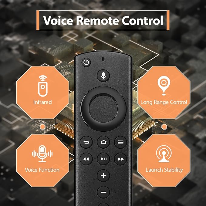 Voice Remote Control (2nd Gen) Fit for Fires-AMZ-Smart TVs Stick/TV Cube/Lite/4K, Smart TVs (3rd Gen), Not for Insignia-Toshiba-Pioneer Smart TV