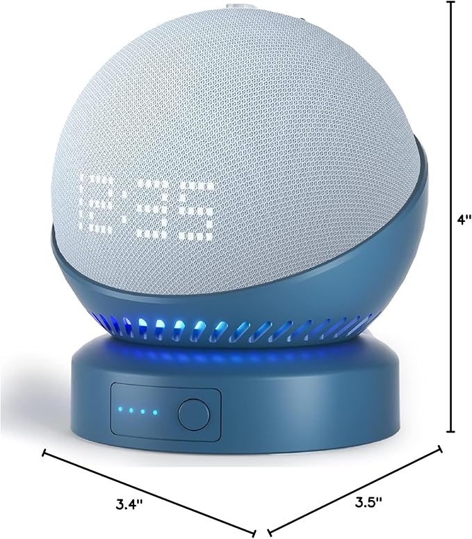 Battery Base for Echo d0t 5th Generation Portable Echo D0t 4th Generation and Homepod Mini Battery Stand Accessories Not Including DOT Speaker (Blue)