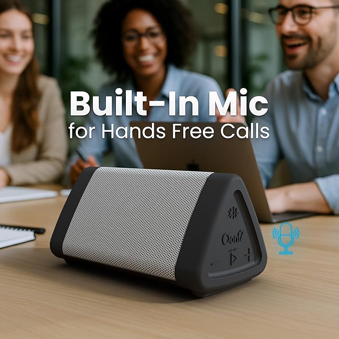 Oontz Upgraded Angle 3 Portable Bluetooth Speaker 5.0-10W Sound, 14-Hr Battery, 100ft Wireless Range, IPX5 Water-Resistant, Budget-Friendly Small Speaker for Travel, Party, Outdoor or Home (White)