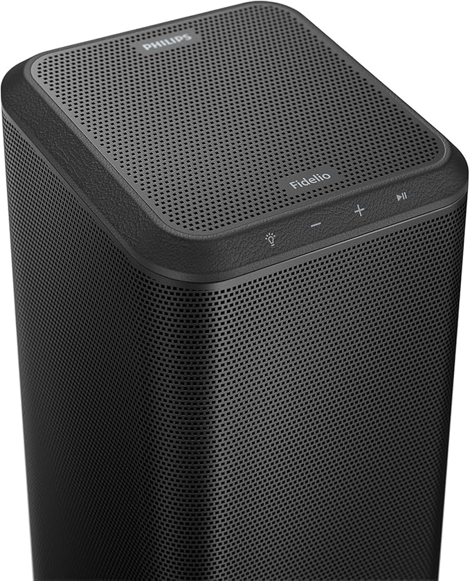 PHILIPS Fidelio TAFS1 Bluetooth Speaker System - 60 W RMS - Alexa, Google Assistant, Siri Supported - Black