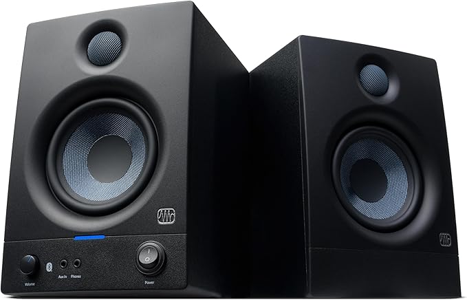 PreSonus Eris 4.5BT Bluetooth Studio Monitors, Pair — 4.5" Inch Powered Bookshelf Speakers, Stereo, Desktop Computer, Near Field Music Production, Audio Mixing Recording