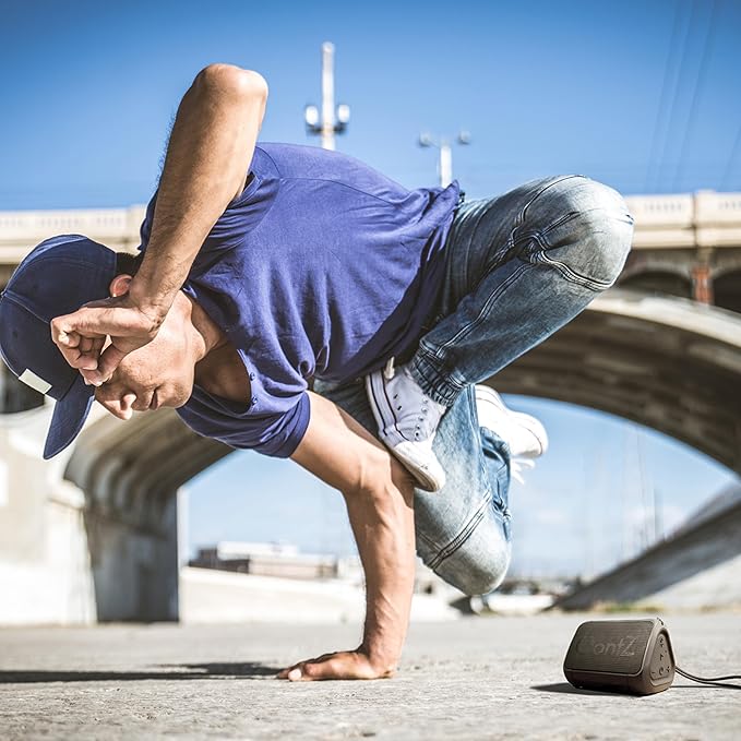 OontZ Angle Solo Portable Bluetooth Speaker 5.0-5W Sound, 10-Hr Battery, 100ft Wireless Range, IPX5 Water-Resistant, Budget-Friendly Small Speaker for Travel, Party, Outdoor or Home (Black)