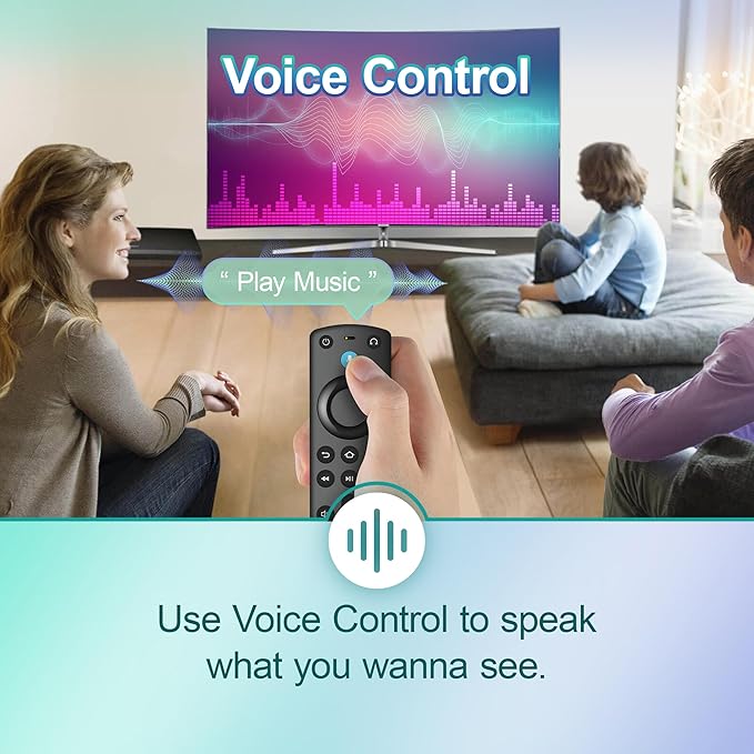 Voice Remote Control (3rd Gen) Compatible with Fire AMZ Smart TVs Cube/Stick/Lite/HD/4K Max/4K, TV Cube, Smart TV 3rd Gen and Fit for Insignia-Toshiba-Pioneer-Smart-TVs