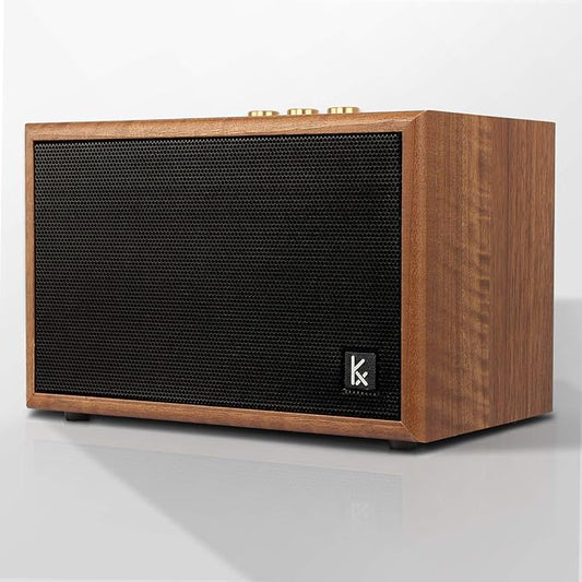 Retro Wooden Bluetooth Speaker, KONEX 40W Vintage Portable Wireless Speaker, Bluetooth 4.2 Heavy Bass Music Player, 20H Long Playtime, Outdoor Speaker for Home, Office, Party, Gift for Friend