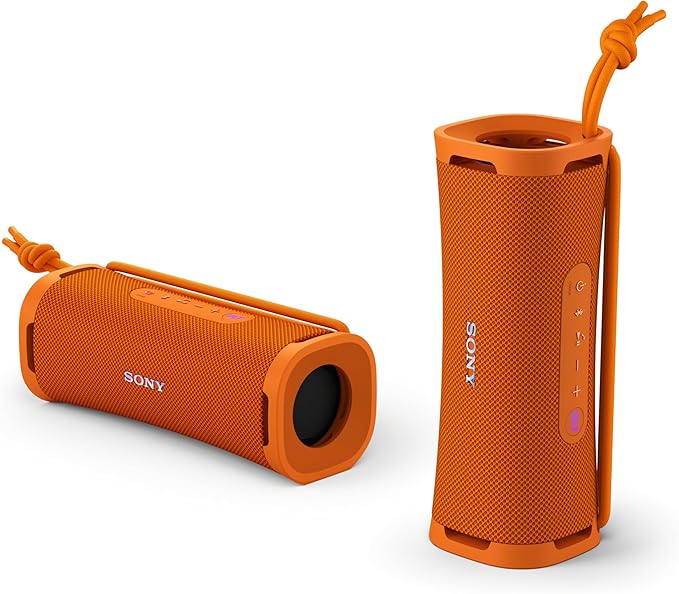 Sony ULT Field 1 Waterproof Portable Bluetooth Speaker, Enhanced Bass, 12h Battery, IP67 Rated Dustproof Shockproof Rustproof, Detachable Strap, SRSULT10D, Orange