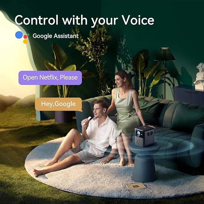 [Google TV/ 1200 ANSI/ HDR 10] Wanbo Mozart 1 Pro 4K Smart Projector with WiFi and Bluetooth. Outdoor & Home Movie Proyector, 20W Speakers, 1080P Auto Focus & Keystone, (2025)