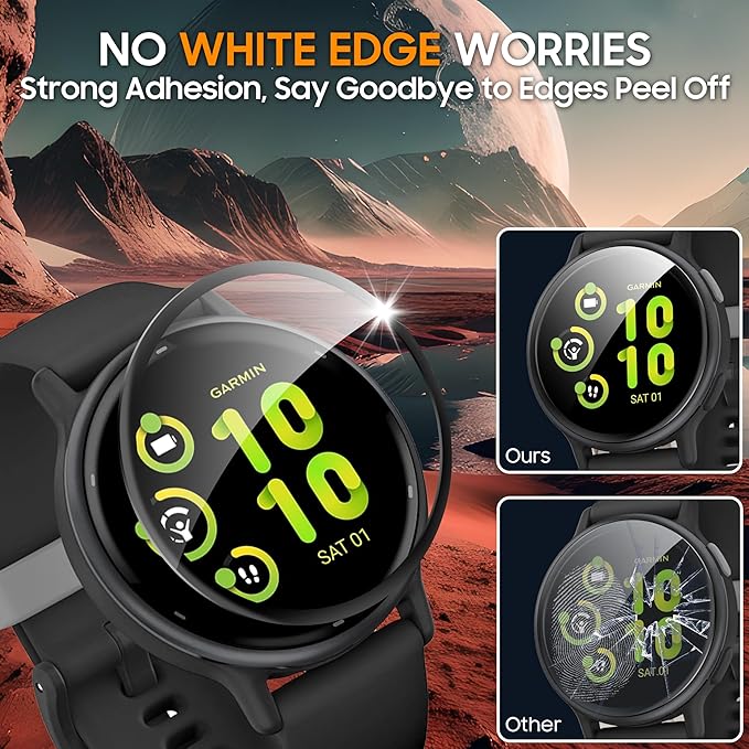 4 Pack Compatible with Garmin Vivoactive 5 Screen Protector PMMA for Garmin Vivoactive 5 Screen Protector Precise Fit,Scratch Resistance