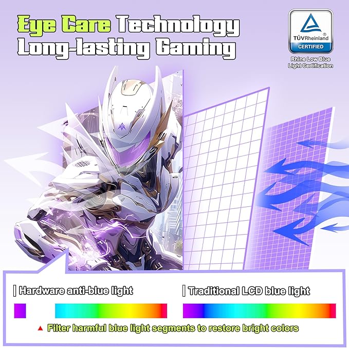 Amzfast 27 inch 1440P 200Hz/180Hz White Gaming Monitor, WQHD (2560 ×1440),MPRT 1ms Fast IPS | HDR400 & TÜV Rheinland Eye Care & Multiple Game Assistant & Two Year Warranty Exchange(HDMI & DP Cable)