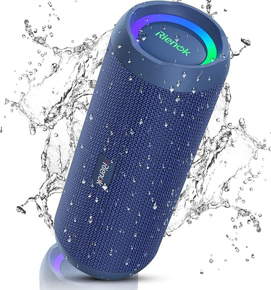 RIENOK Portable Bluetooth Speaker 30W Dual Pairing True Wireless Stereo HD Sound IPX7 Waterproof Outdoor Sport Shower Wireless Speaker Bluetooth 5.3 for Home Party