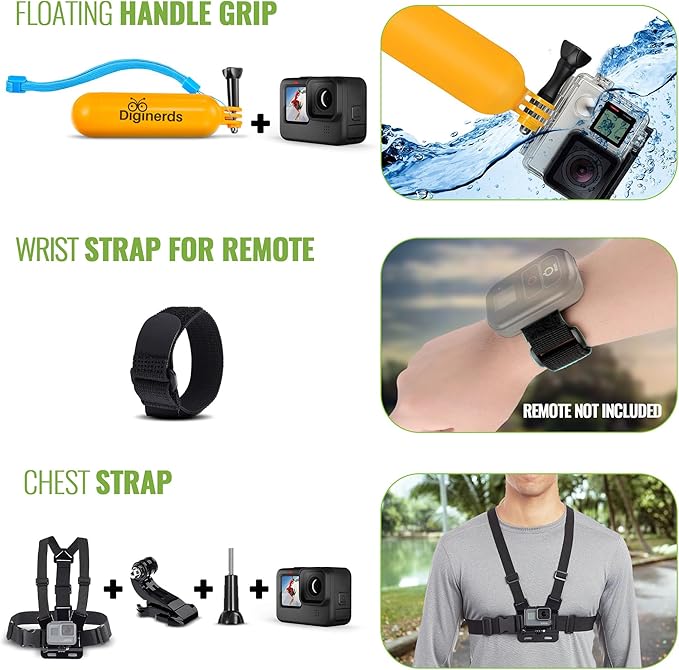 GoPro HERO13 (Hero 13) Black - Waterproof Action Camera with 5.3K HDR Video, 27MP Photos, 1/1.9" Image Sensor, Live Streaming, Webcam, Stabilization + 64GB Card & 50 Piece Accessory Kit - Bundle