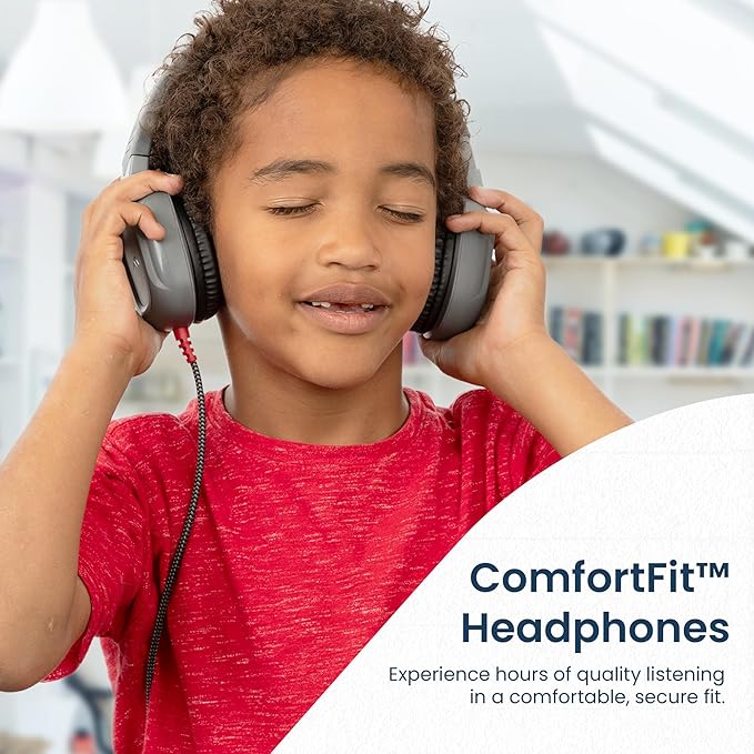 Brenthaven Headphones Wired | USB C On-Ear Rugged 2 Adjustable Headphones with Long Tangle Free Cord - Lightweight Durable and Drop Tested School Supplies for Kids Travel and K-12 Students - Gray