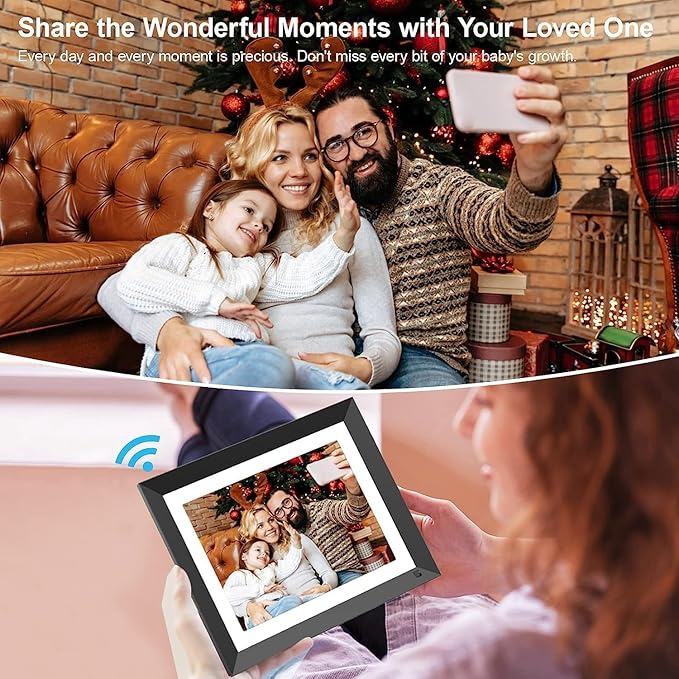 11" Digital Photo Frame Dual-WiFi-Picture-Frame - Smart Frame with 16GB Storage, 2176 * 1600 Pixels HD Touchscreen Display, Load Photo Video from Digital Frame via App Email, Free Cloud, Gift for Him