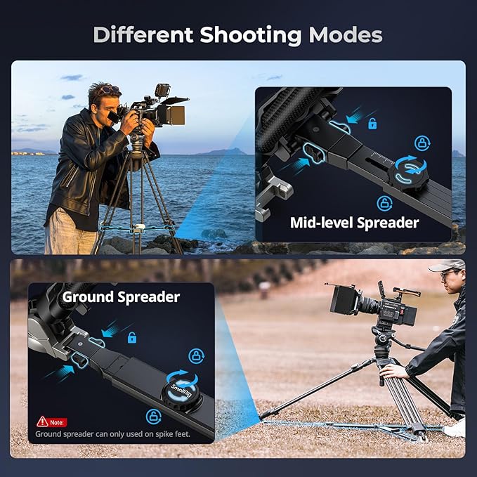 SmallRig AD-120 FreeBlazer Counterbalance Carbon Fiber Video Tripod Kit, 77" Video Tripod with 6-Step Counterbalance, Adjust Step-Less Damping on Pan/Tilt, Dual-Mode QR Plate, Max Load 17.6lbs-4463