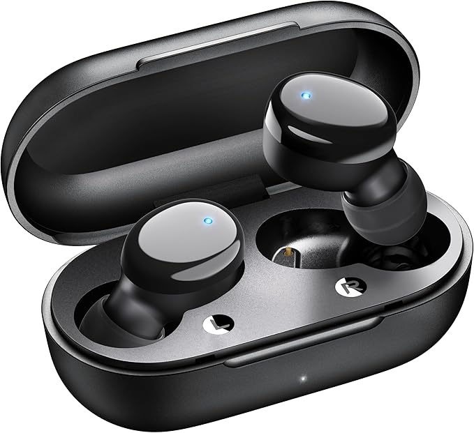 Wireless Earbuds in-Ear Headphones Bluetooth 5.3 with Built-in Mics Deep Bass Clear Call Ultralight Headsets Up to 60H Play Time for Studying Workout Gaming