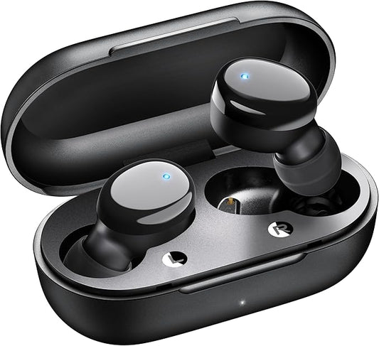 Wireless Earbuds in-Ear Headphones Bluetooth 5.3 with Built-in Mics Deep Bass Clear Call Ultralight Headsets Up to 60H Play Time for Studying Workout Gaming