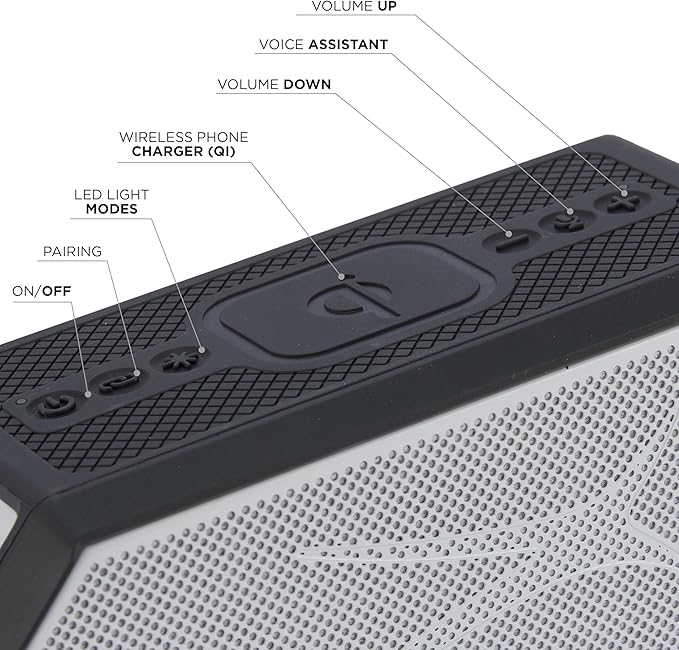 Altec Lansing - Portable Bluetooth Speaker HYDRABLAST 2.0, Waterproof IP67, 20W Output Power, Magnetic Bluetooth Speaker (Raiders)