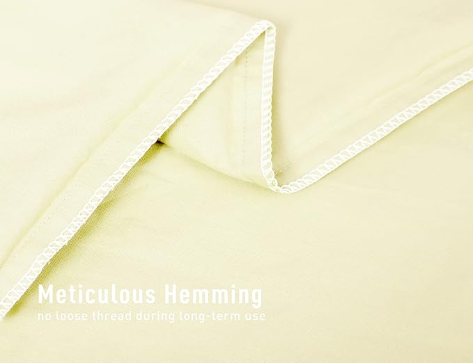 Sunflower King Pillowcases Set of 2, 100% Cotton King Pillow Cases 2, 20×40 inches Cream, Soft and Breathable