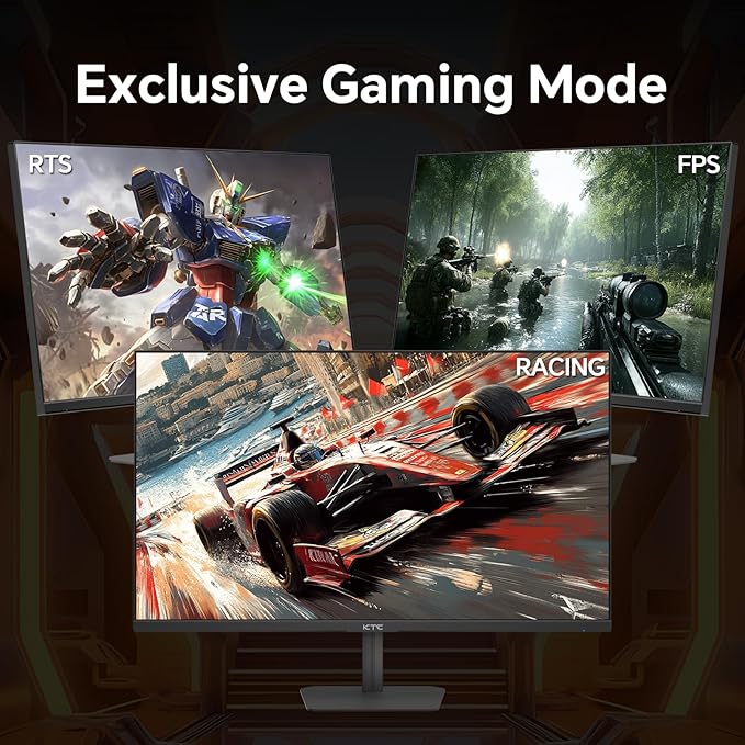 KTC 24" Gaming Monitor 180Hz 144hz Monitor QHD(2560x1440p) l Up to 1MS | Fast IPS Monitor |122% SRGB | 2X DP & 2X HDM| Tilt Xbox PS5 Switch|100×100mm VESA Compatible