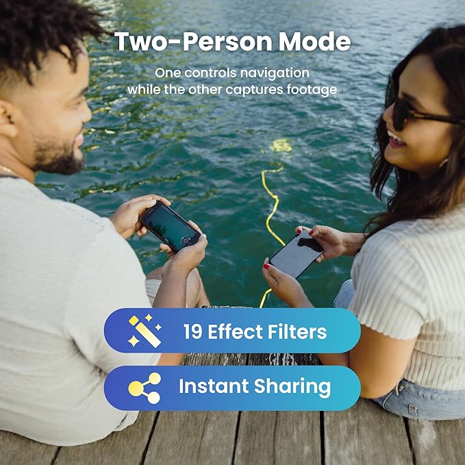 CHASING DORY Underwater Drone - Palm-Sized 1080p Full HD Underwater Drone with Camera for Real Time Viewing, APP Remote Control (Y ellow)