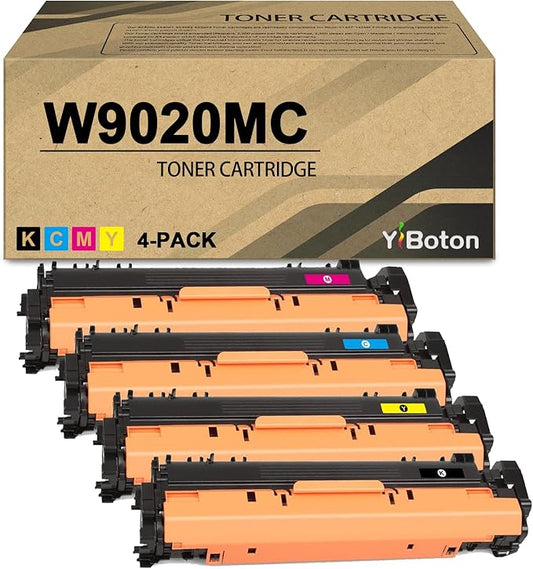 High-Yield W9020MC W9021MC W9022MC W9023MC Toner Cartridge (with Chip) Compatible for Color Managed E75245dn Printer( 4-Pack)