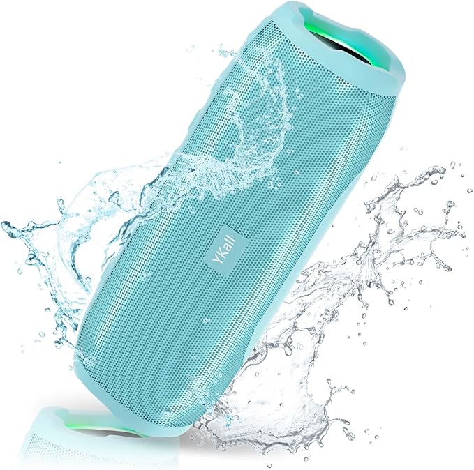 Bluetooth Speakers, Portable Bluetooth Speaker Wireless with 20W Loud Stereo Sound, TWS Pairing, IPX6 Waterproof Shower Speakers, 36H Playtime, RGB Light Speaker, Built-in Radio Mode