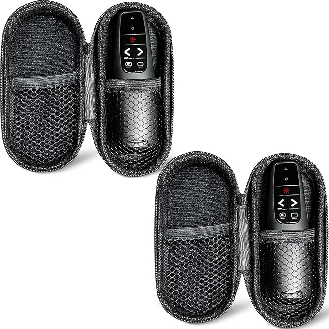 (2 Units) Presentation Clicker PowerPoint Presenter Remote: Laser Pointer Project Power Point PPT Clicker for Mac Laptop Office, Wireless Computer Clickers Slideshow Google Slide Advancer