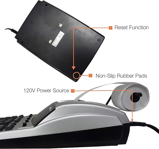 Victor 12-Digit Desktop Adding Machine, Large Easy To Read Display, Tape Print Out with 4,5 lines-per-second ribbon printer, Tax, Cost, Sell and Margin keys (1240-3A)