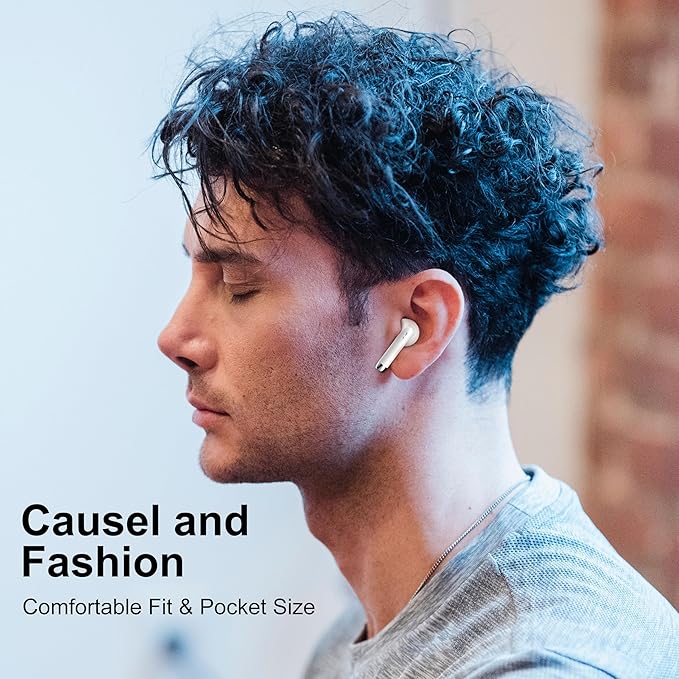 Wireless Workout Earbuds for Gym & Running: Bluetooth 5.3, Sweatproof, 8-Hour Playtime, Enhanced Bass, Clear Calls, iOS/Android