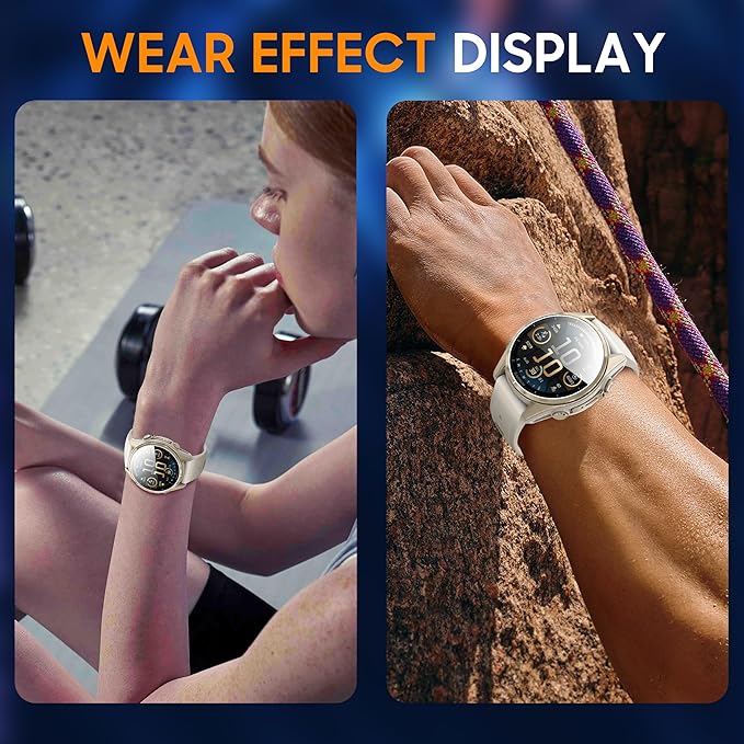 4 Pack Compatible with Garmin Fenix 8 43mm Screen Protector Tempered Glass,for Garmin Fenix 8 43mm Screen Protector Precise Fit,9H Hardness Scratch Resistance