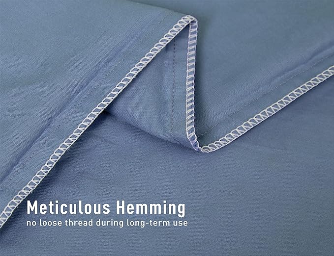 Sunflower Queen Pillowcases Set of 2, 100% Cotton Queen Pillow Cases 2, 20×30 inches Copen Blue, Soft and Breathable