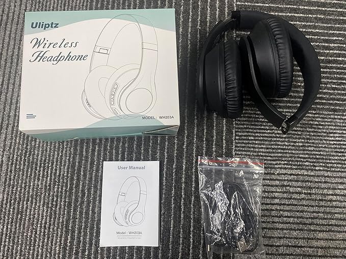 Uliptz Wireless Bluetooth Headphones, 65H Playtime, 6EQ Sound Modes, HiFi Stereo Over Ear Headphones with Microphone, Foldable Bluetooth 5.3 Headphone for Travel/Office/Cellphone/PC (Rose Gold)