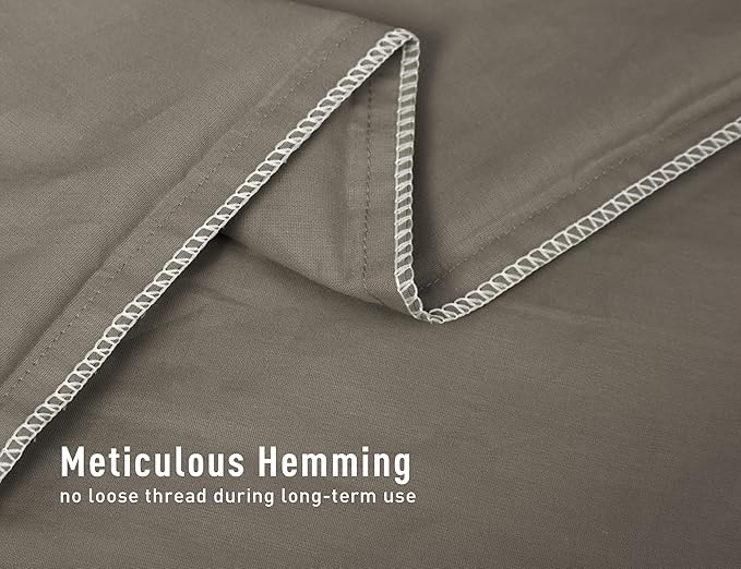 Sunflower Queen Pillowcases Set of 2, 100% Cotton Queen Size Pillow Cases 2, 20×30 inches Taupe Gray, Soft and Breathable