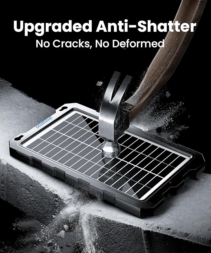 POWOXI-9W-Solar-Battery-Trickle-Charger-Maintainer -12V Portable Waterproof Solar Panel Trickle Charging Kit for Car, Motorcycle, Boat, Marine, RV, Trailer, Powersports, Snowmobile, etc.