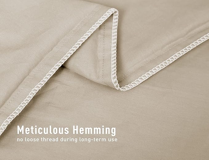 Sunflower King Pillowcases Set of 2, 100% Cotton King Size Pillow Cases 2, 20×40 inches Light Brown, Soft and Breathable