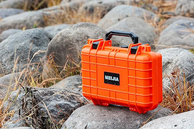 MEIJIA Portable All Weather Waterproof Protective Hard Case, Small Camera Case,Dry Case with Customizable Foam,Fit Use of Drones, Camera,Equipments, 11.65 ”x8.35”x3.78”