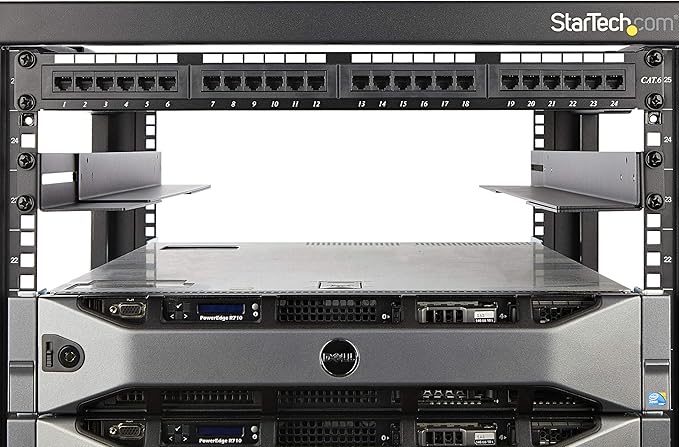 StarTech.com 1U 19 inch Server Rack Rails - 24-36 inch Adjustable Depth - Universal 4 Post Rack Mount Rails - Network Equipment/Server/UPS Mounting Rail Kit HPE ProLiant Dell PowerEdge (UNIRAILS1UB)