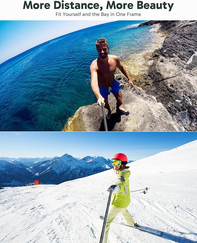 AKASO 160cm Selfie Stick Extendable Tripod Stand for GoPro Hero 13/12/11/10/9/Max, DJI Osmo Action 5/4/3, AKASO EK7000/Brave 4/Brave 7 LE Action Cameras and Other ODDV, ICEFOX Action Cameras