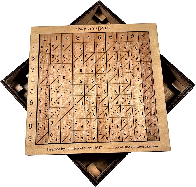 Creative Crafthouse Napiers Bones - Classic Math Calculator for Educators and Math Geeks