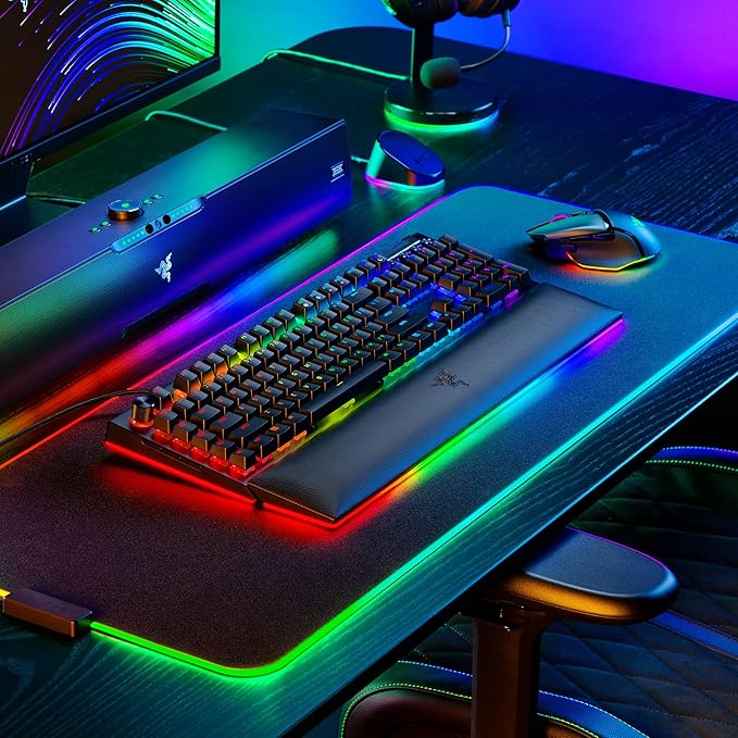 Razer BlackWidow V4 Pro Wired Mechanical Gaming Keyboard: Orange Switches Tactile & Quiet - Doubleshot ABS Keycaps - Command Dial - Chroma RGB - Magnetic Wrist Rest - Snap Tap