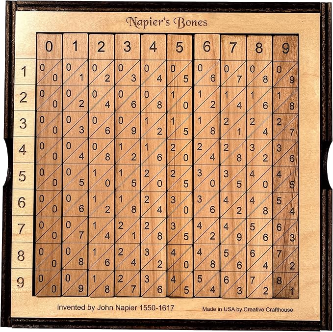 Creative Crafthouse Napiers Bones - Classic Math Calculator for Educators and Math Geeks