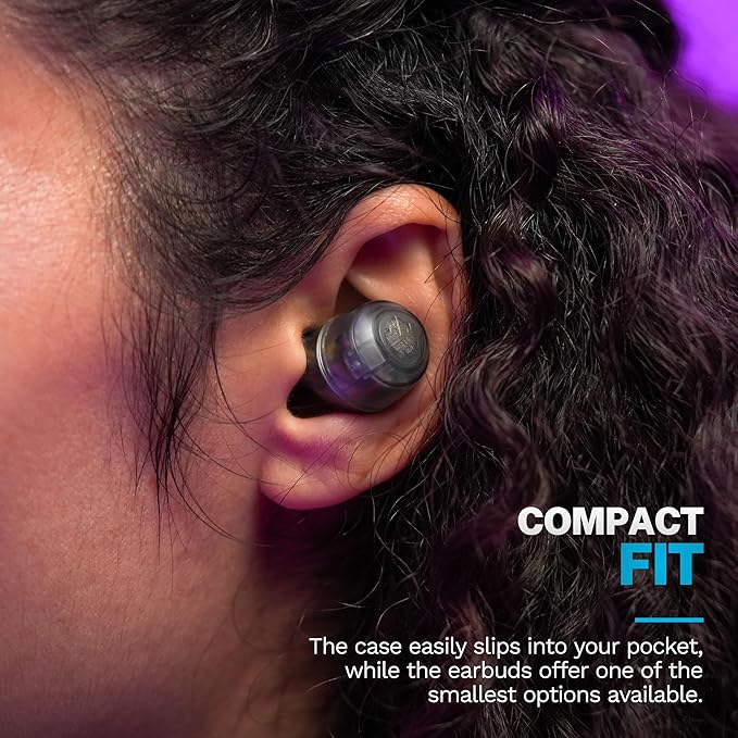 JLab Go Air Pop+ True Wireless Earbuds, in Ear Headphones, Bluetooth Earphones, 35H Playtime Ear Buds, Bluetooth Earbuds with Microphone, USB-C Charging Case, Dual Connect, EQ3 Sound, Clear