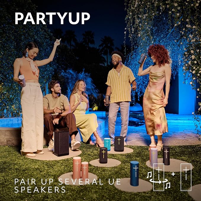 Ultimate Ears MEGABOOM 4 Portable Waterproof Bluetooth Speaker, 360-Degree Sound, Thundering Bass, 147ft Range, 20-Hour Battery, Floating Speaker - Black