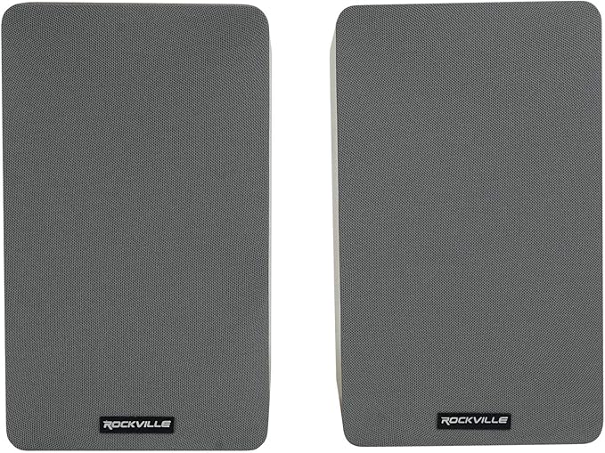 Rockville Pair RockShelf 58C V2 360W 5.25" Bookshelf Speakers, 8 Ohm, Kevlar Woofers, Silk Dome Tweeters, MDF Wood Grain Cabinet, for Home Theater and Music