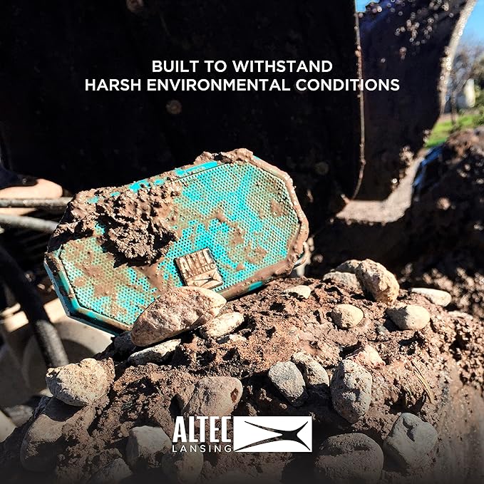 Altec Lansing Mini H2O - Waterproof Bluetooth Speaker, IP67 Certified & Floats in Water, Compact & Portable Speaker for Hiking, Camping, Pool, and Beach,Orange