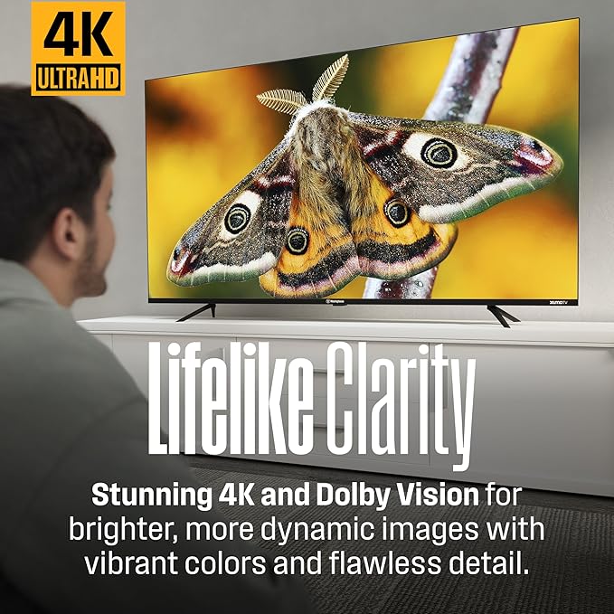 Westinghouse 65-inch Smart TV, 4K UHD Xumo TV w/ HDR10, Voice Remote, Dolby Vision, Edgeless, Flat Screen LED Television w/Apple HomeKit, Wi-Fi & Mobile Connectivity