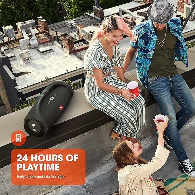 JBL Boombox 2 - Portable Bluetooth Speaker, Powerful Sound and Monstrous Bass, IPX7 Waterproof, 24 Hours of Playtime, Powerbank, JBL PartyBoost for Pairing, for Home and Outdoor(Black)
