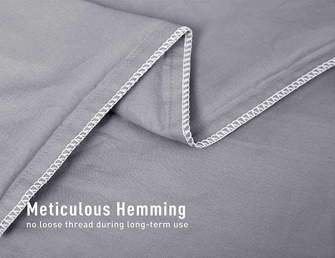 Sunflower Queen Pillowcases Set of 2, 100% Cotton Queen Pillow Cases 2, 20×30 inches Frost Gray, Soft and Breathable