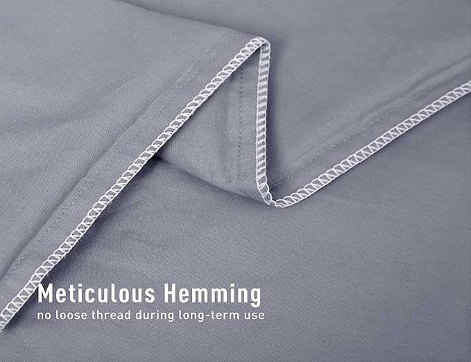 Sunflower Body Pillowcase 100% Cotton Long Pillow Cover/Case Envelope Closure 1 Pack, 21×54 inches Frost Gray, Soft and Breathable